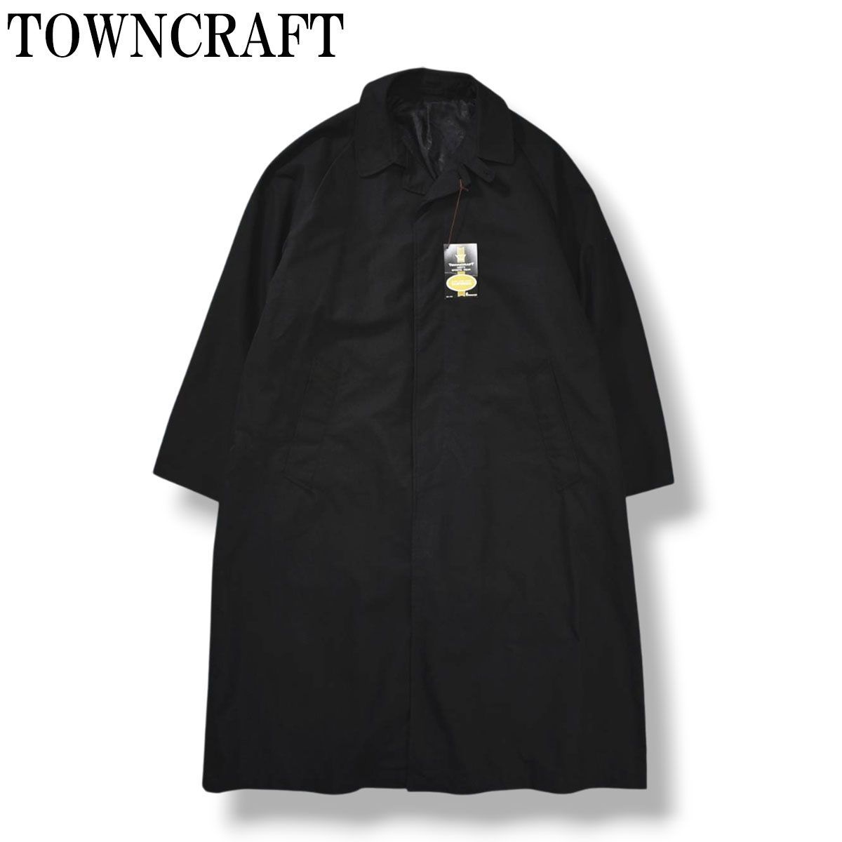 【新品】 【実名復刻】 タウンクラフト TOWNCRAFT ペニーズ Penneys ロング ステンカラーコート バルマカーンコート アウター 裏地ペイズリー柄 60s サニー SUNNY M ブラック メンズ