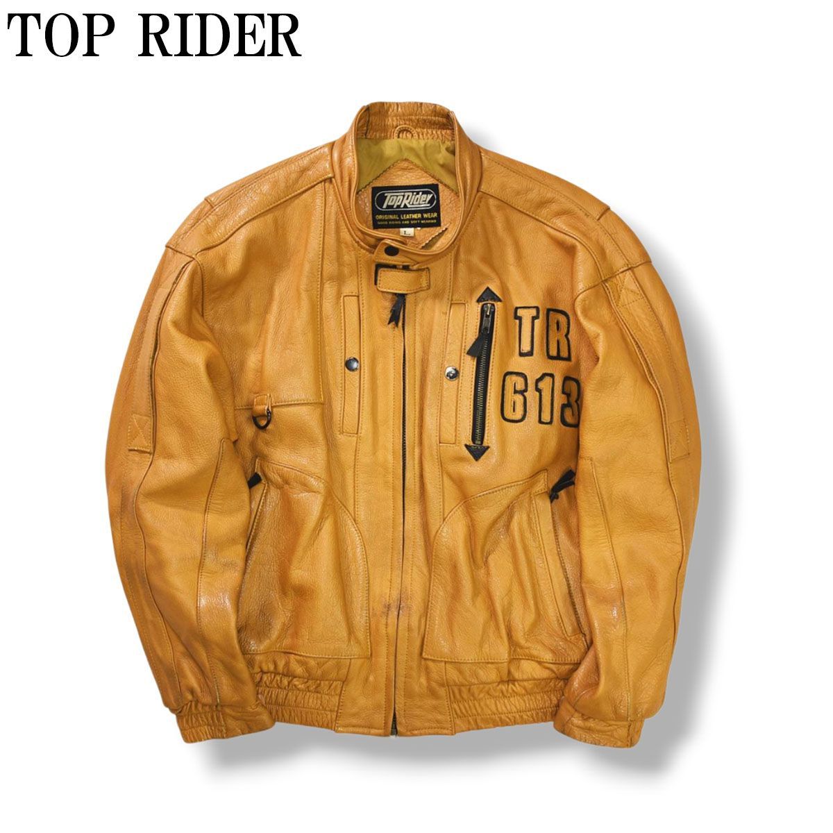 トップライダー TOP RIDER リアルレザー ライダースジャケット 