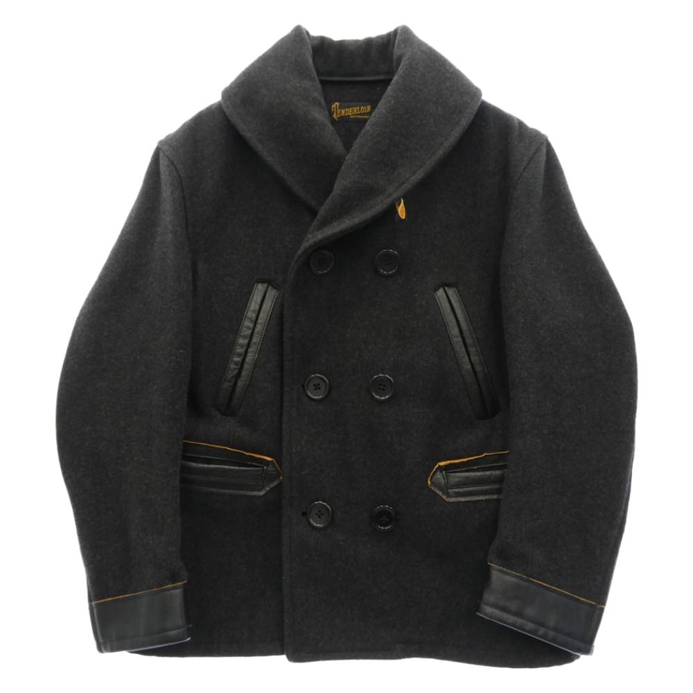 TENDERLOIN テンダーロイン T-RAIL ROADER SPECIAL HEATHER レザー切替 レイルローダー スペシャル Pコート チャコール系【中古】