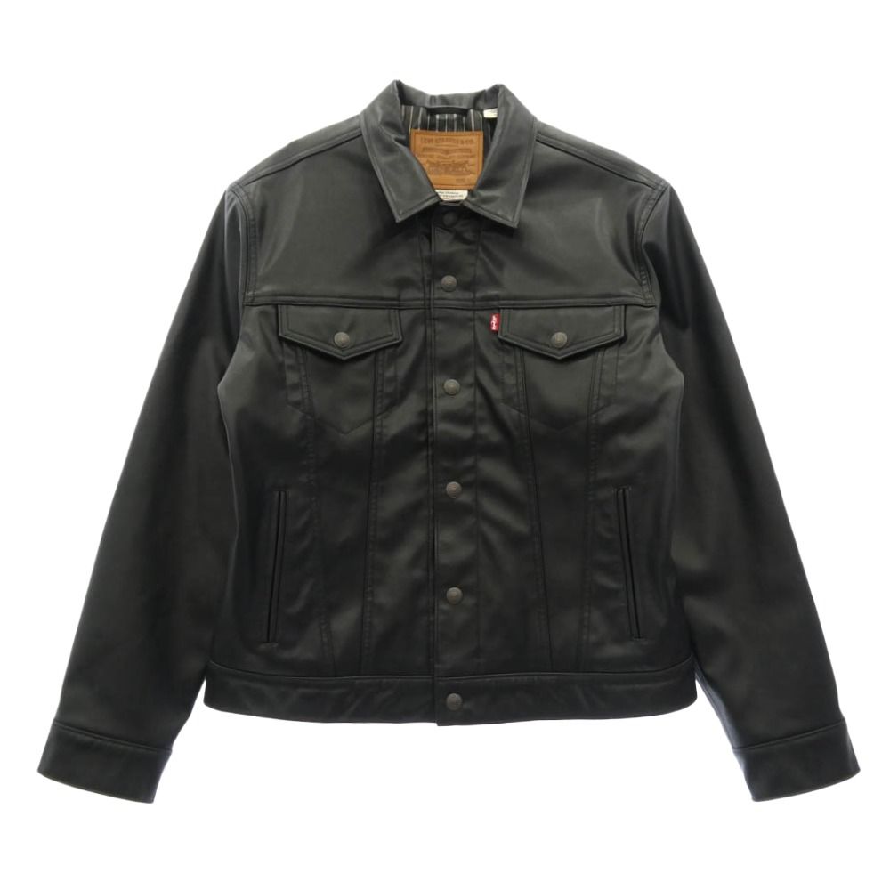 Levi's リーバイス A50190000 JAPAN LIMITED LEATHER TRUCKER JACKET TYPEIII レザートラッカー ジャケット ブラック系 M【中古】