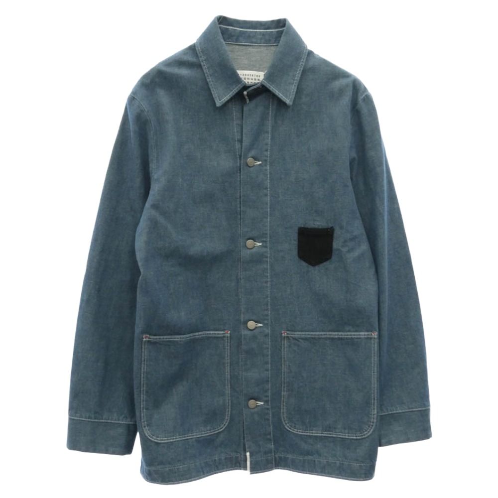 MAISON MARGIELA メゾンマルジェラ 21AW S50AM0539 四つタグ 10ライン カバーオール デニム ジャケット インディゴブルー系 10【中古】