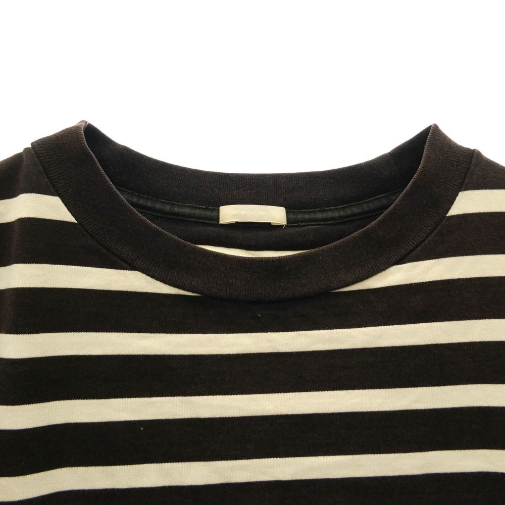 COMOLI コモリ K01-05003 クルーネック ボーダー 半袖 Tシャツ
