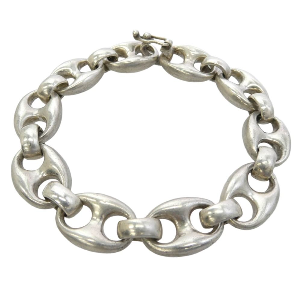 フィフス シルバー FIFTH SILVER Silver Bracelet SP-Medium Taxco メキシカン アンカーリンク チェーン ブレスレット シルバー系【中古】