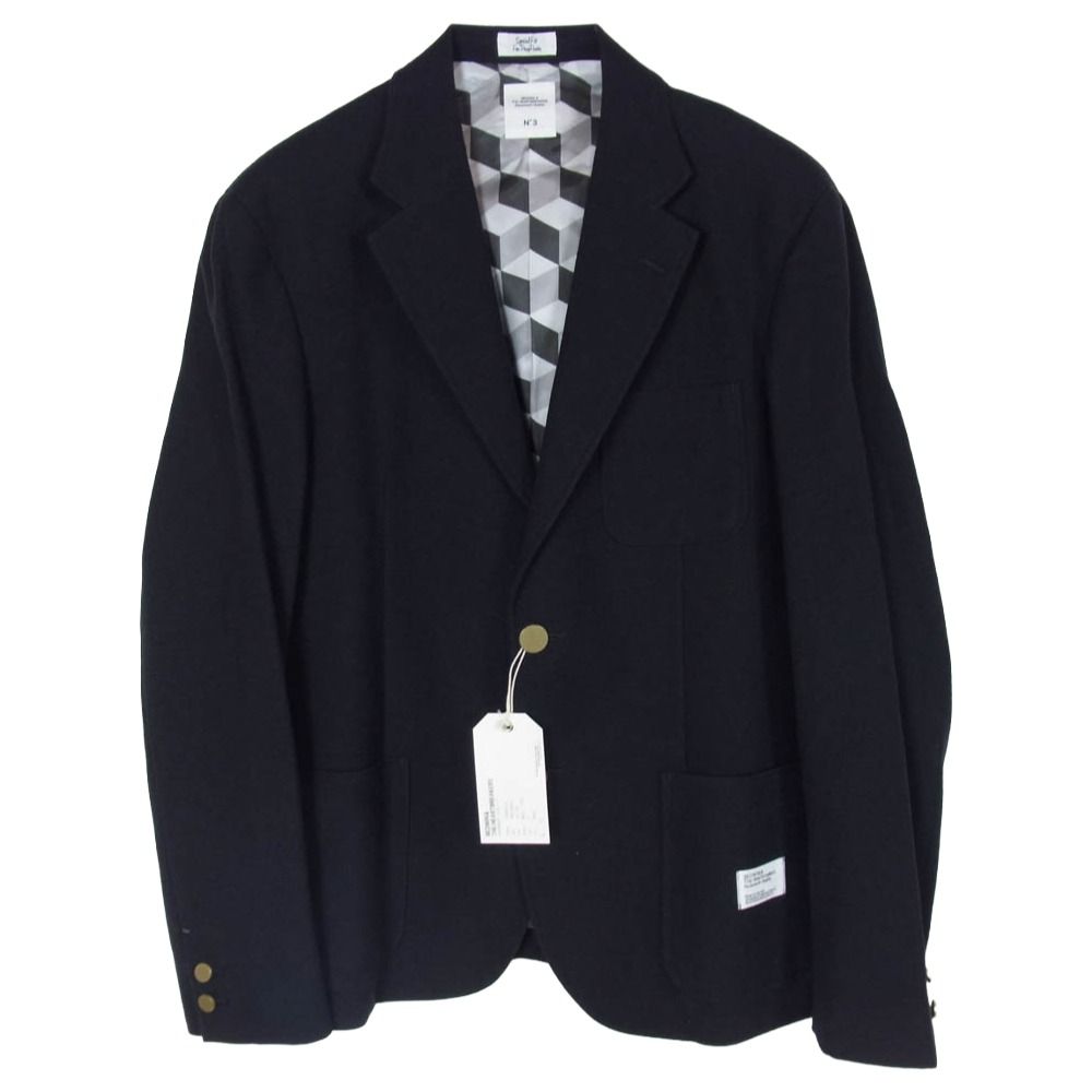 BEDWIN & THE HEARTBREAKERS ベドウィンアンドザハートブレイカーズ 14AW 14AB5335 2B WOOL BLAZER JKT MICHAEL マイケル 2B ウール ブレザー ジャケットマイケル ネイビー系 3【美品】【中古】