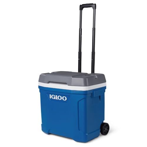 igloo(イグルー) クーラーボックス ハンドル・キャスター付き LATITUDE 30 ROLLER 約28L ラティテュード ローラー アウトドア キャンプ レジャー 釣り インディゴブルー 60396t 93213ab7