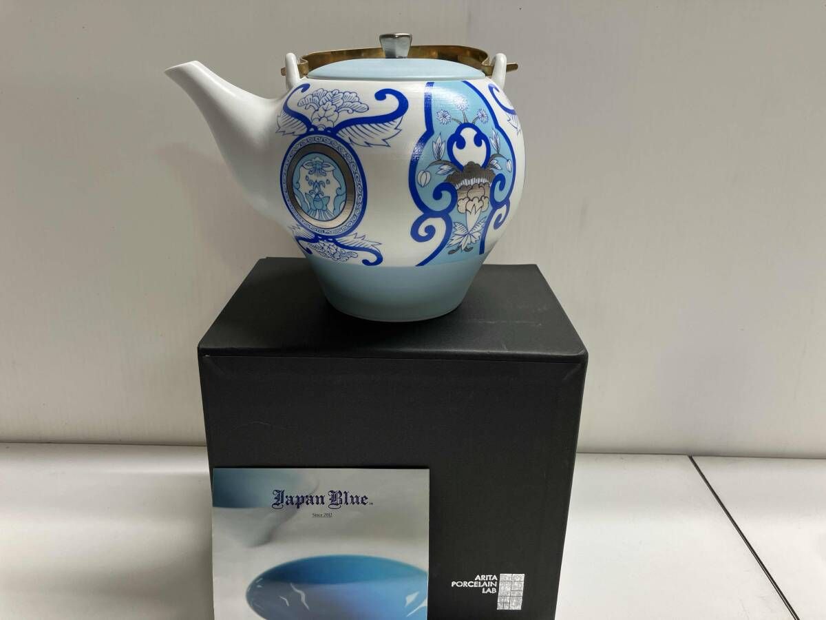 アリタポーセリンラボ ブルー 古伊万里草花紋 ティーポット 急須