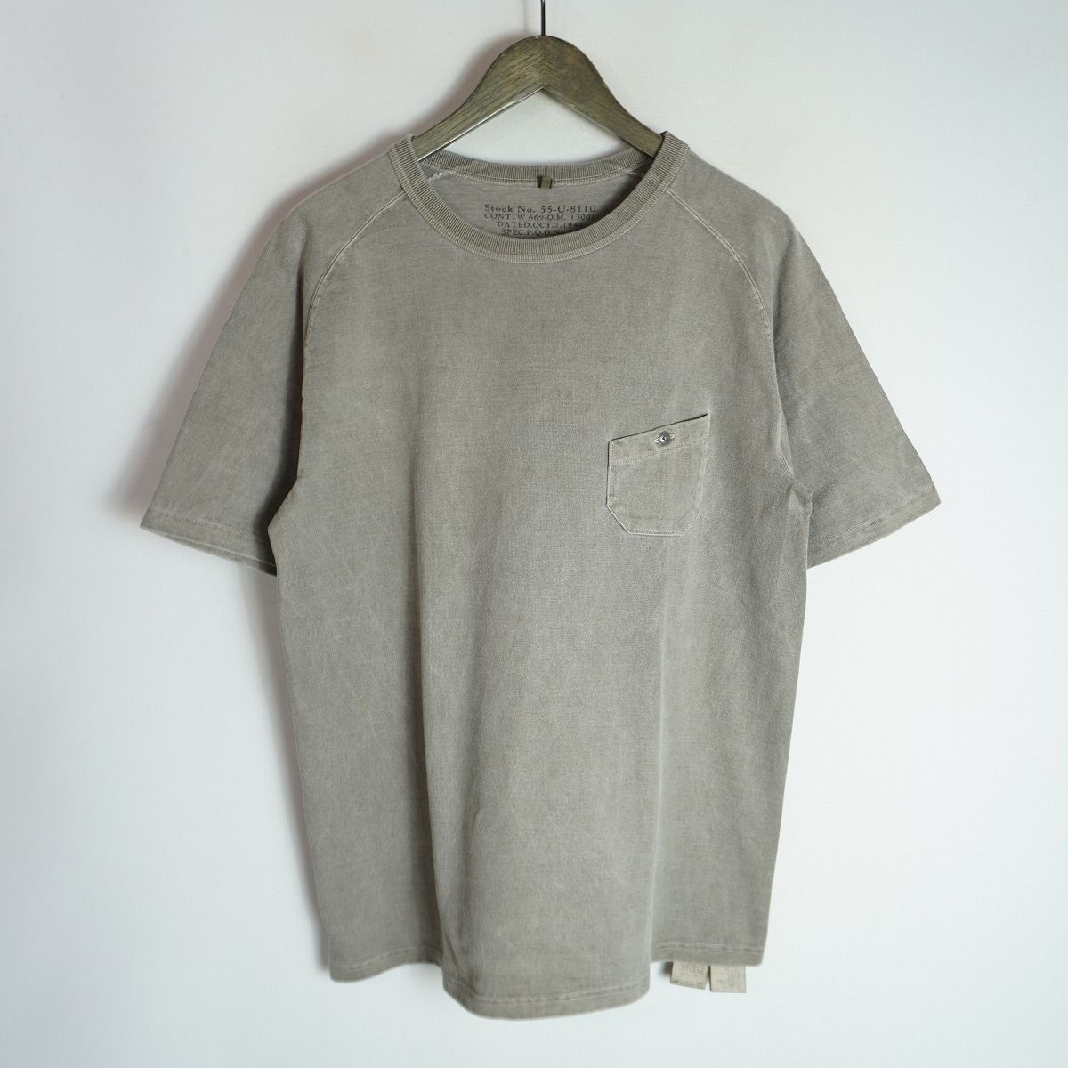 定番 24SS Nigel Cabourn ナイジェルケーボン 55-U-8110　ポケット Tシャツ 半袖カットソー ピグメント サイズ50 2334Q★2