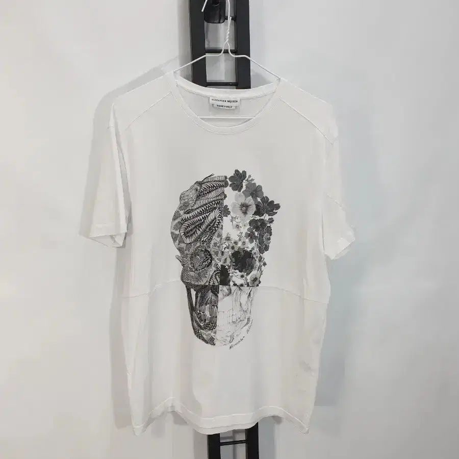 Alexander McQueen アレキサンダー・マックイーン 半袖Tシャツ パッチワーク スカル 白 95