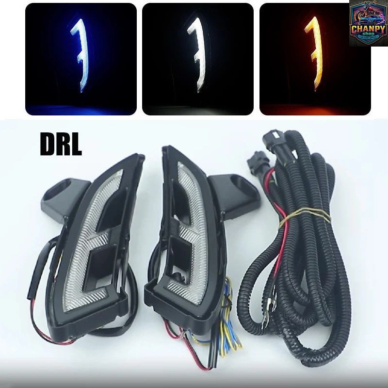 12V LEDデイライトDRLヘッドライトフロントターンシグナルトヨタランドクルーザープラドJ250LC25020242025ブルーデイタイムランニングラン