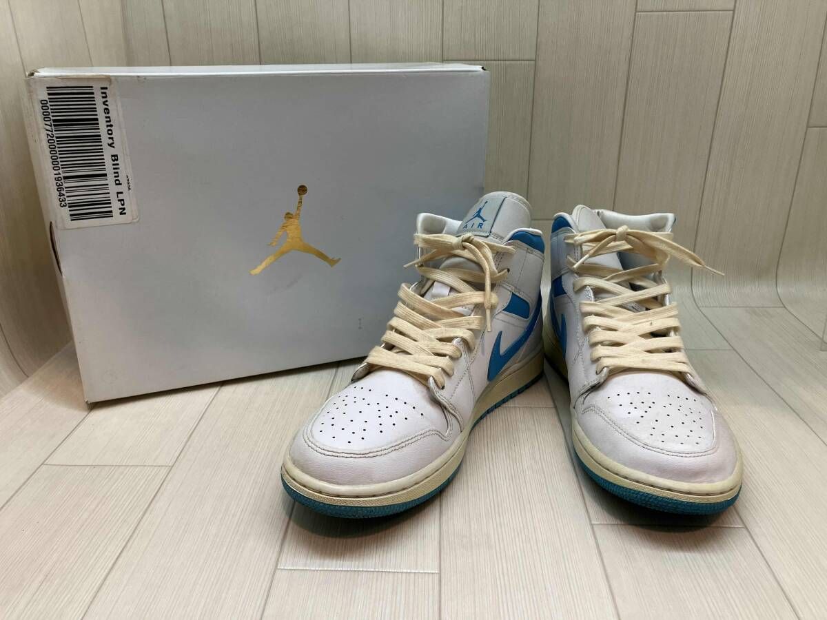 ★ 箱付き NIKE ナイキ スニーカー Women's Air Jordan 1 Mid UNC サイズ29cm ホワイト 通年