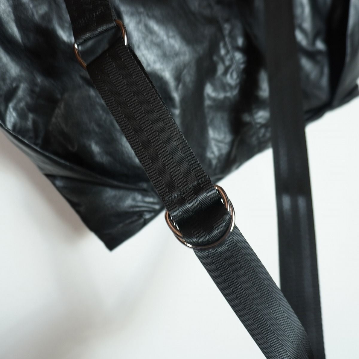 美品 ATTACHMENT アタッチメント SYNTHETIC SHOULDER SHOPPING BAG 
