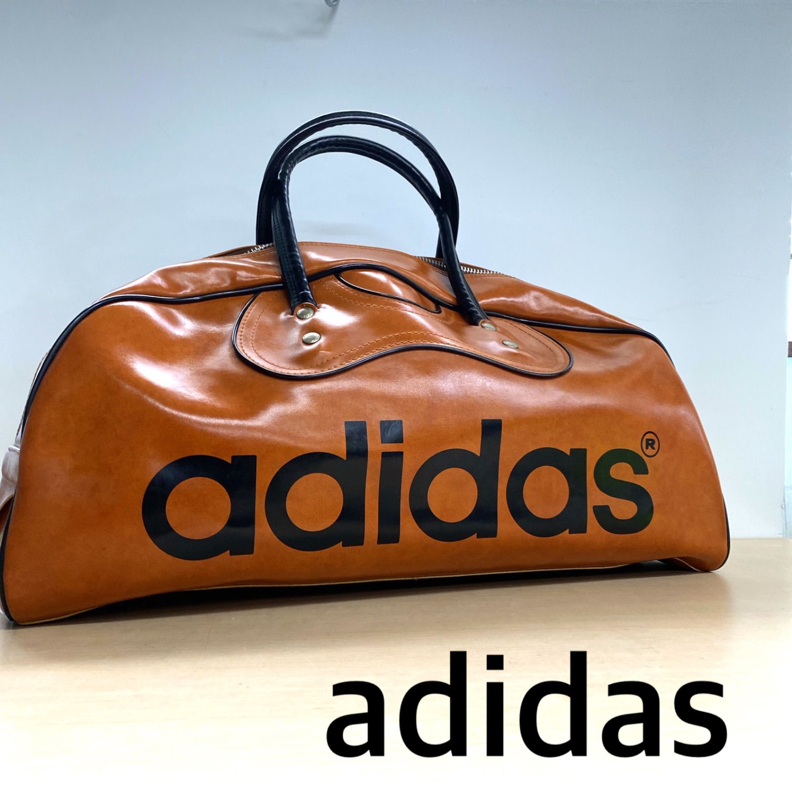希少 adidas アディダス 日本製オールドアディダス ビンテージ ボストンバッグ 【BKr8-10】