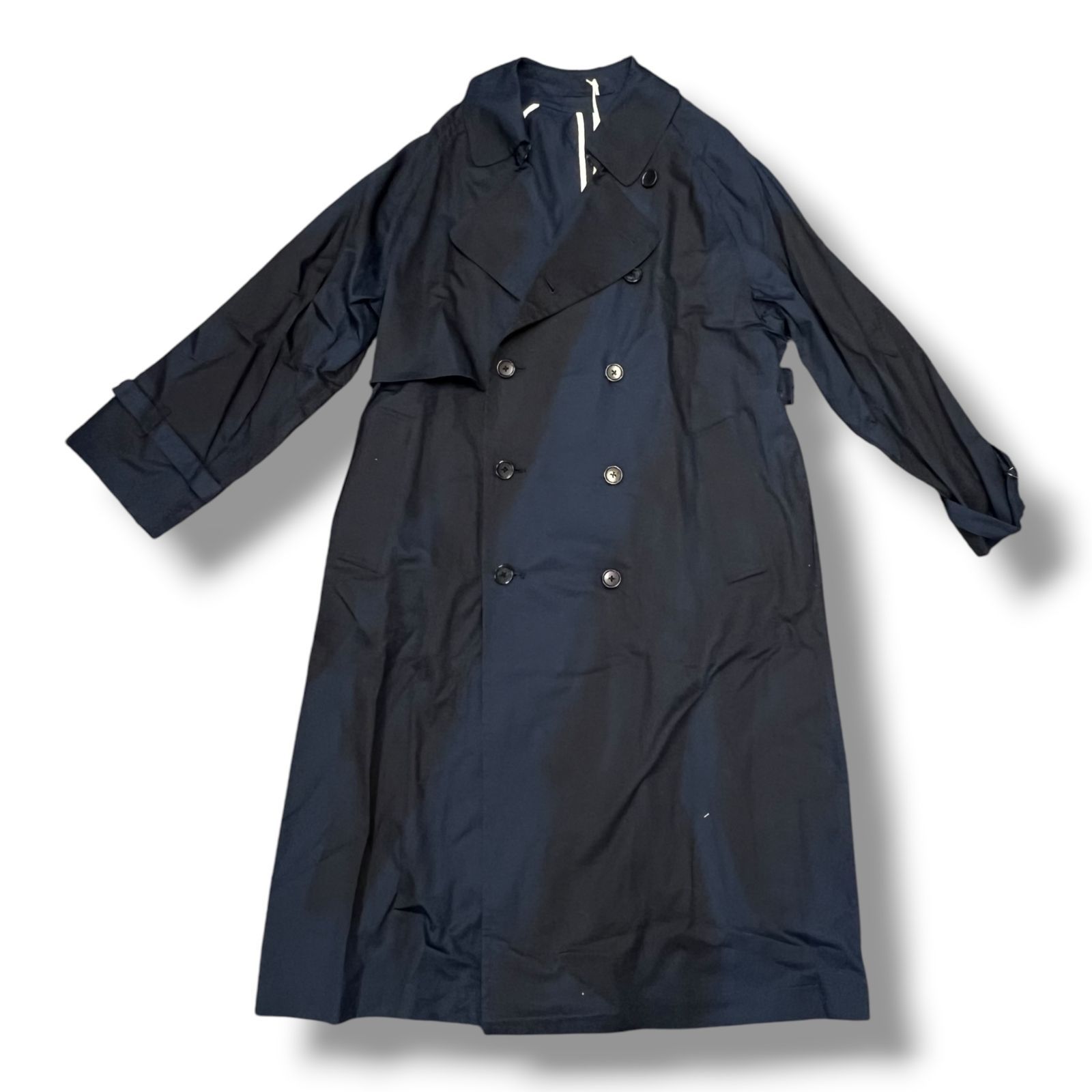 参考上代101,200円 未使用 YOKE 24SS SPRAY PRINTED TRENCH COAT スプレープリントトレンチコート ヨーク YK24SS0620C ネイビー 2 1793A1