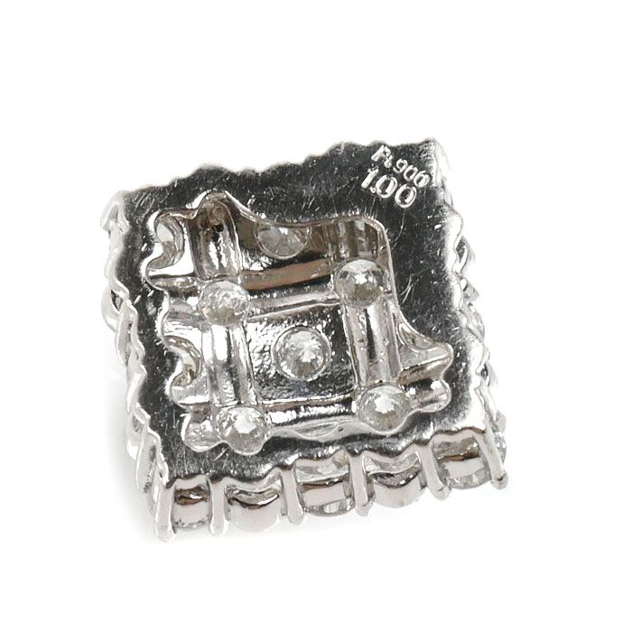 【ノーブランド】PT900 D0.24ct S0.71ct ペンダントトップ Pt900プラチナ ペンダントトップ ダイヤモンド1.00ct 3.2g レディース