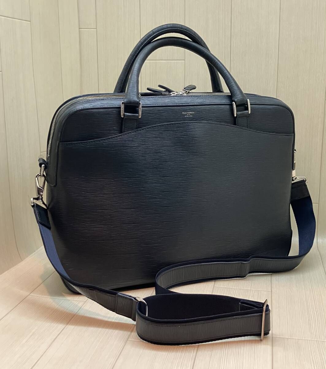 ★ PELLE MORBIDA ペッレモルビダ ブリーフケース キャピターノ 2WAY ブルー 通年