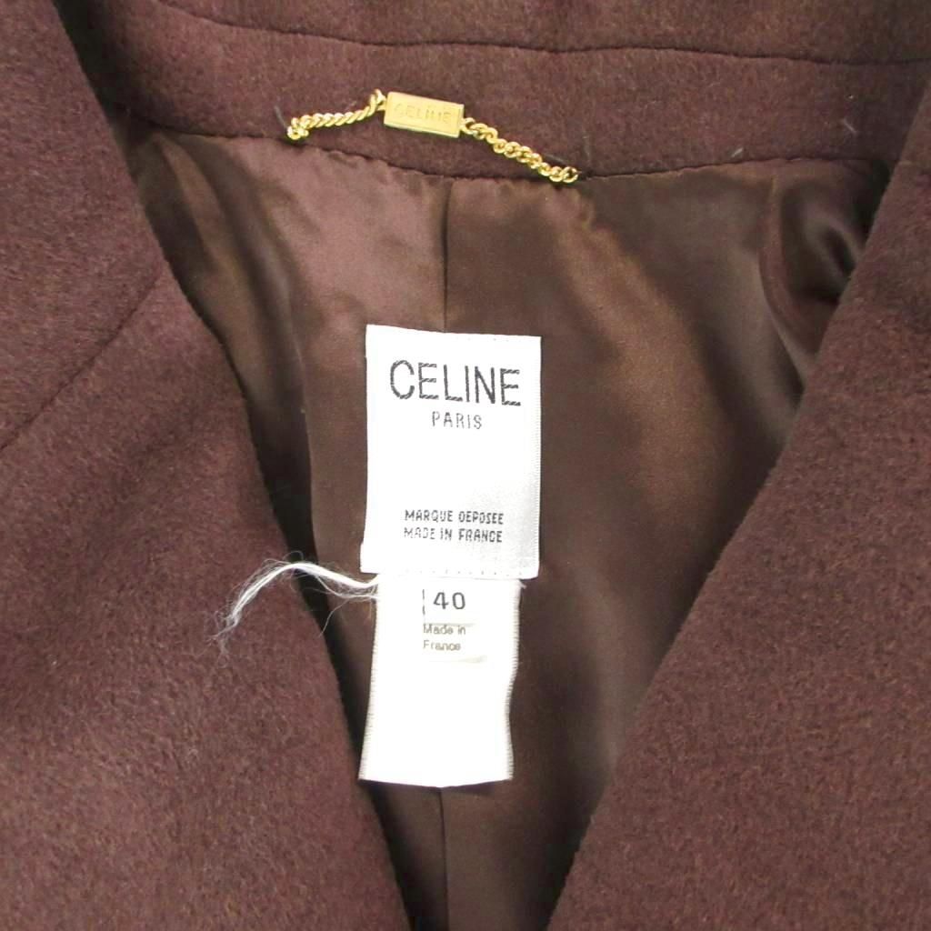 セリーヌ CELINE チェスターコート ウール アンゴラ混 カシミヤ混