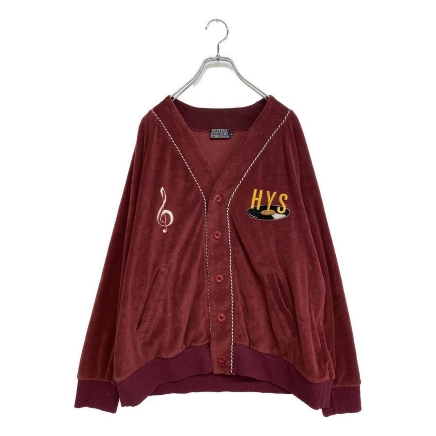 25SS HYSTERIC GLAMOUR BREAK IT UP 刺繍 カーディガン size XL レッド ヒステリックグラマー