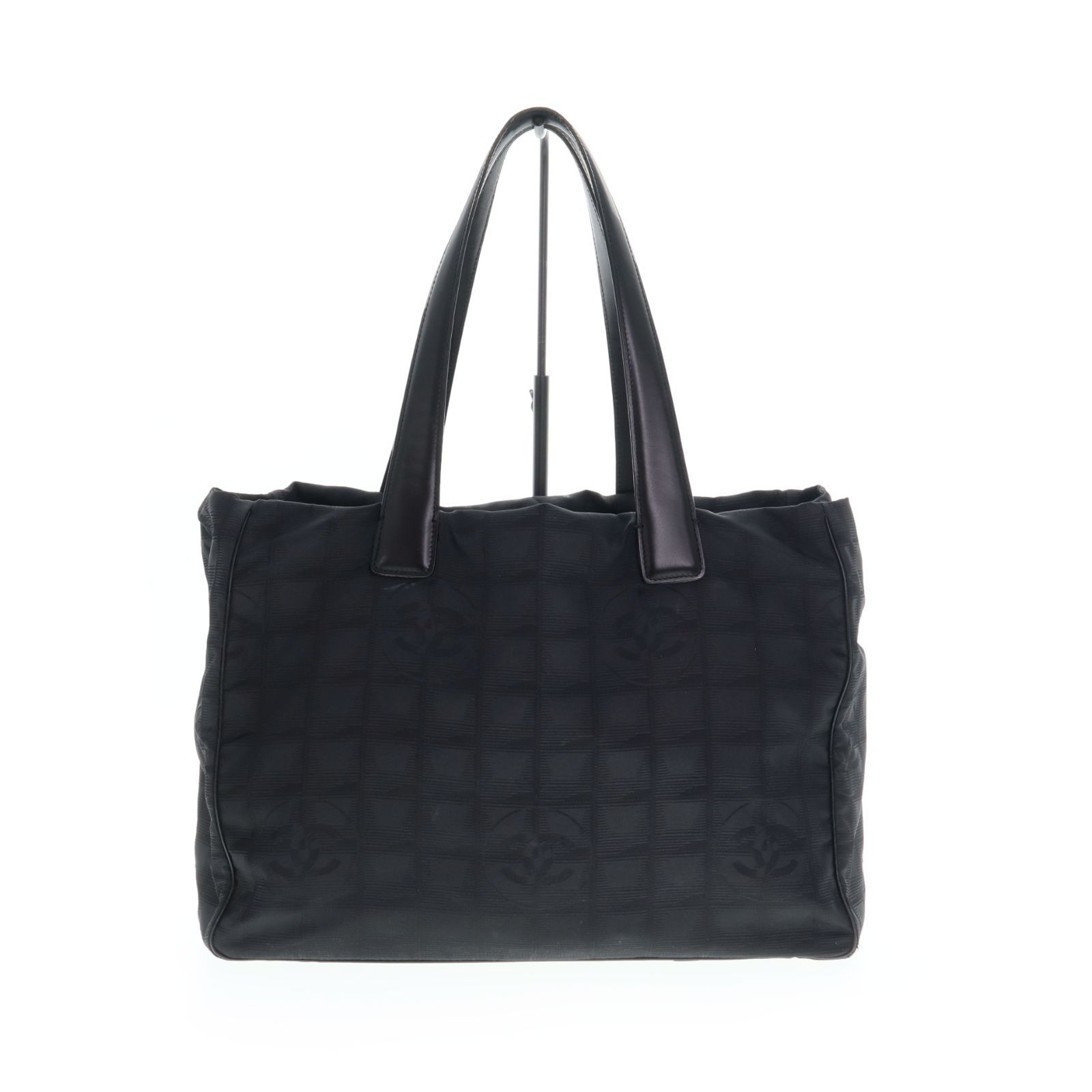 CHANEL シャネル ニュートラベルライン トートバッグMM A15991 キャンバス×レザー ブラック