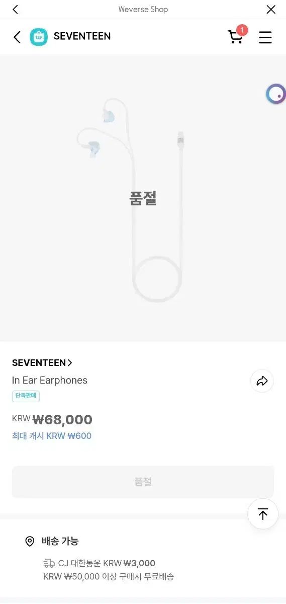 DXS イヤホン SEVENTEEN インイヤー SVT