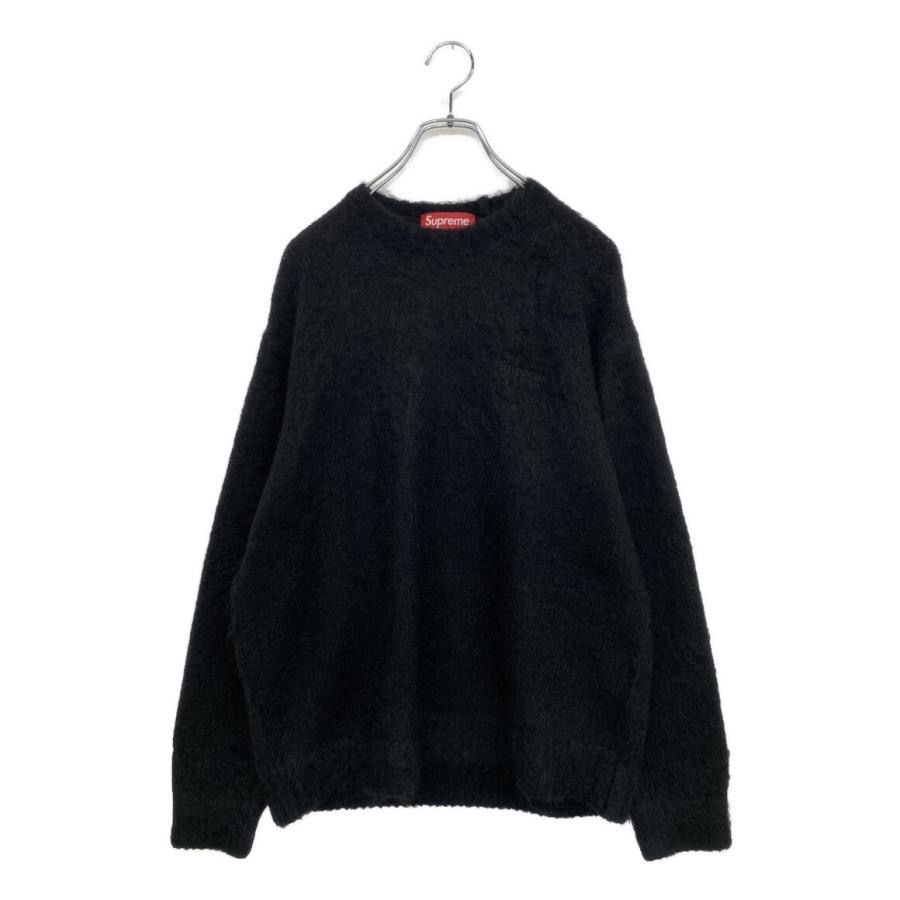 Supreme モヘアニット 胸ロゴ size M ブラック シュプリーム
