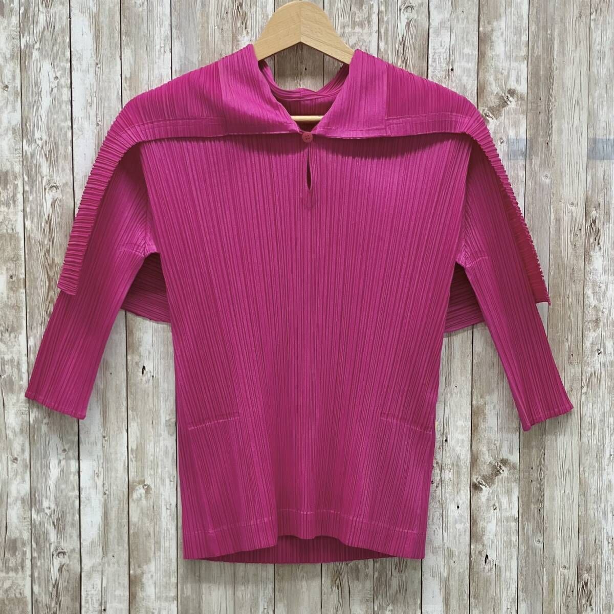 PLEATS PLEASE ISSEY MIYAKE イッセイミヤケ PP93-JK129 レディース ピンク ブラウス 長袖 size3