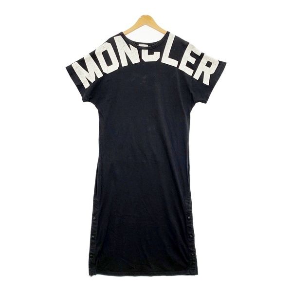 MONCLER ブラック 半袖カットソーワンピース S MONCLER モンクレール ABITOT カットソーワンピース Tシャツ 半袖