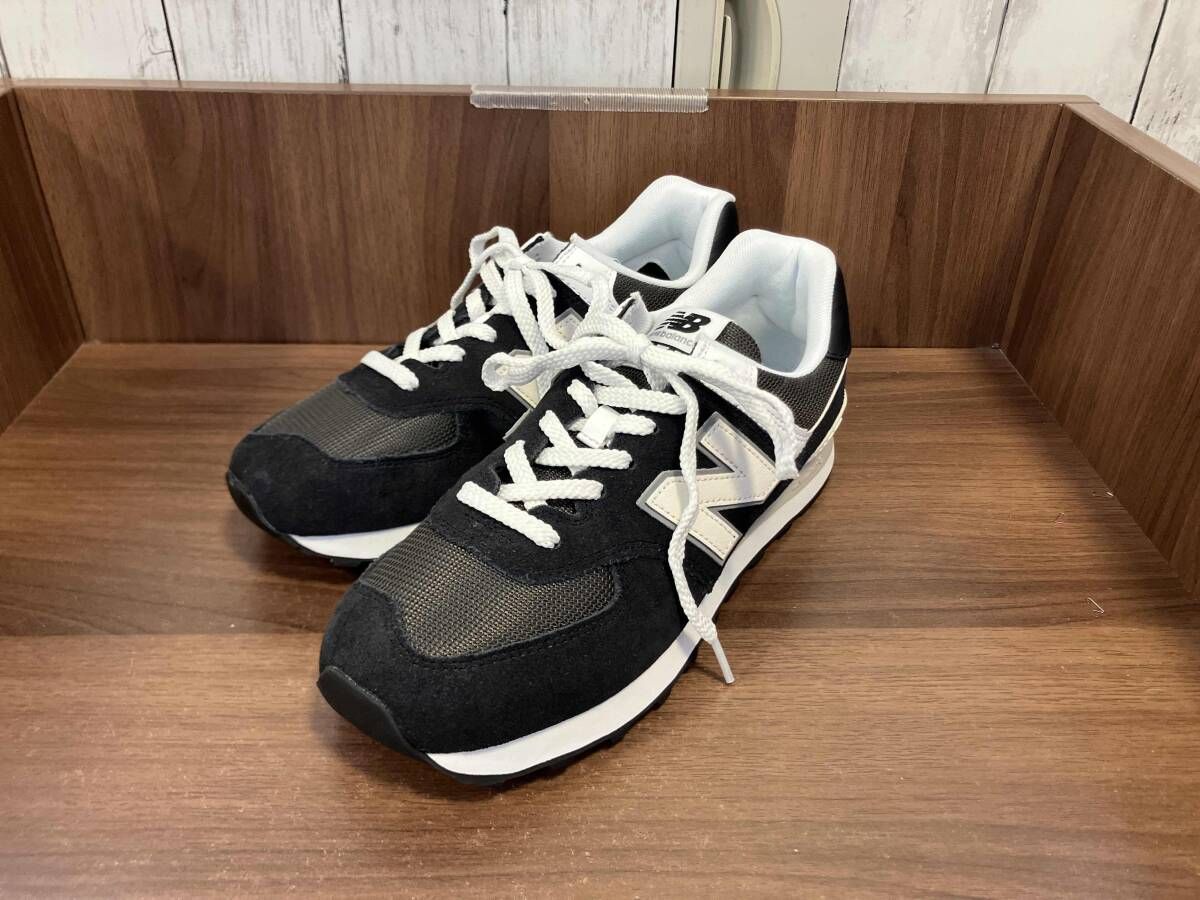 New Balance ニューバランス スニーカー ブラック U5745MX ローカット 現品のみ 27.5cm スエード メッシュ シューレース シワ ヨレ