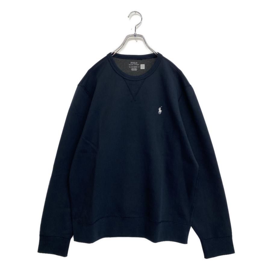 POLO RALPH LAUREN ダブルニットスウェットシャツ size L ネイビー ポロラルフローレン