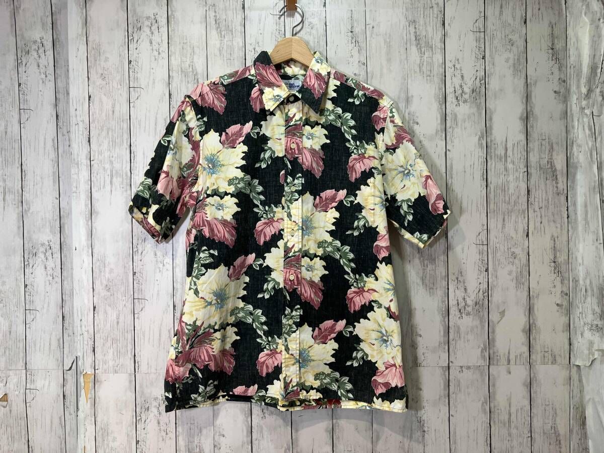 reyn spooner ハイビスカス BLACK アロハシャツ M