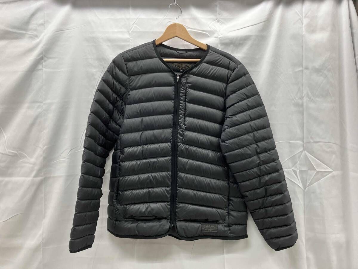 MERRELL メレル ダウンジャケット ノーカラー Lサイズ ブラック
