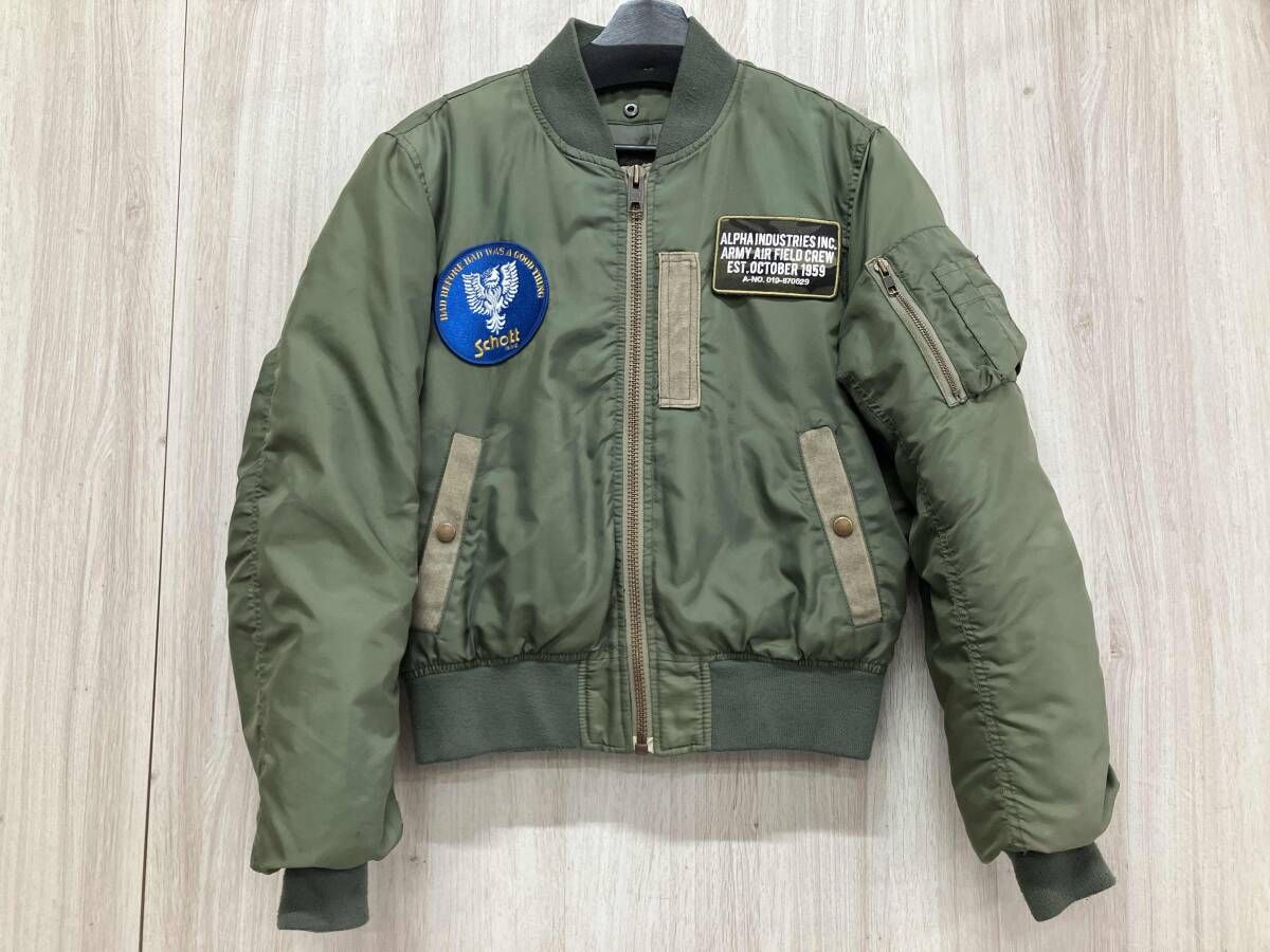SCHOTT ショット その他フライトジャケット MA-1 サイズ36 カーキ 各所汚れ有り 21,672円