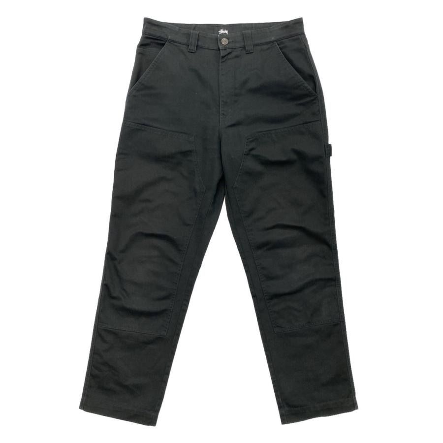 STUSSY ワークダブルニーパンツ W30 ブラック ストゥーシー