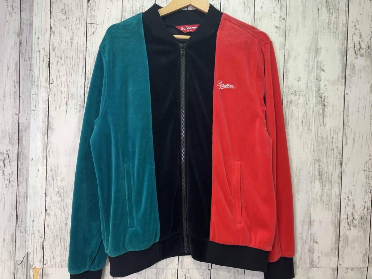 Supreme シュプリーム 18SS Velour Zip Up Jacket ベロア ジップアップ ジャケット S