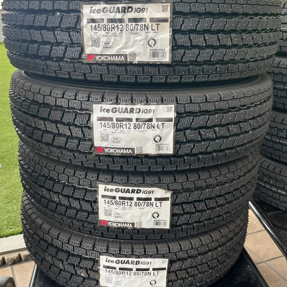 新品未使用】145/80R12 80/78N LT ヨコハマ iG91 スタッドレス アルミ