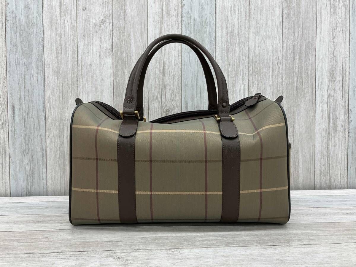 BURBERRY／バーバリー／ボストンバック／ノバチェック柄／玉虫色／箱