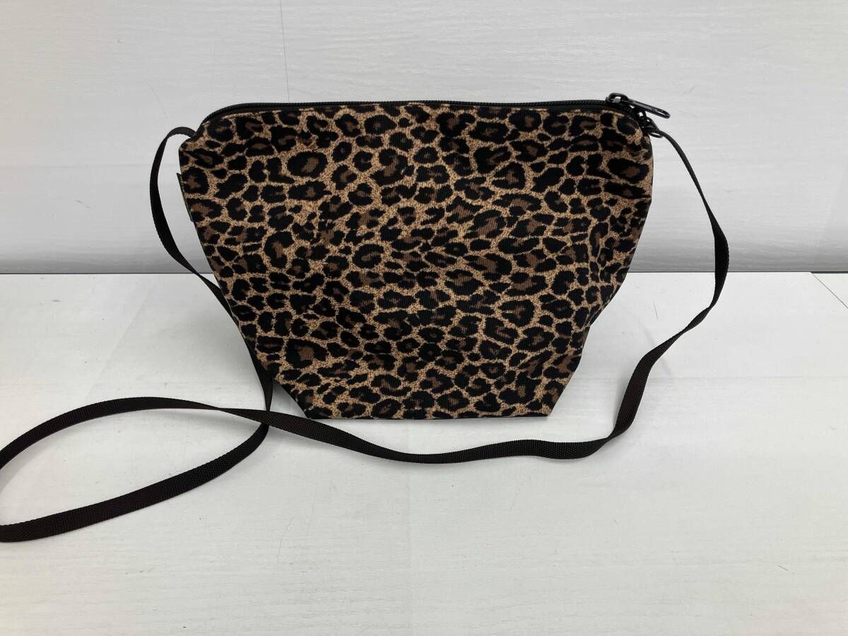 【美品】Herve Chapelier エルベシャプリエ／ショルダーバック レオパード柄／made in FRANCE