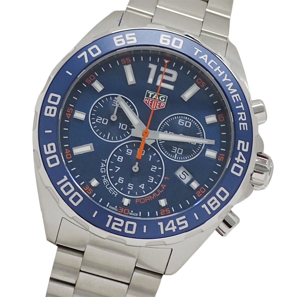 タグホイヤー TAG Heuer フォーミュラ1 CAZ1014 BA0842 時計 メンズ ブランド クロノグラフ デイト クオーツ QZ ステンレス SS シルバー ブルー 磨き済み 【中古】