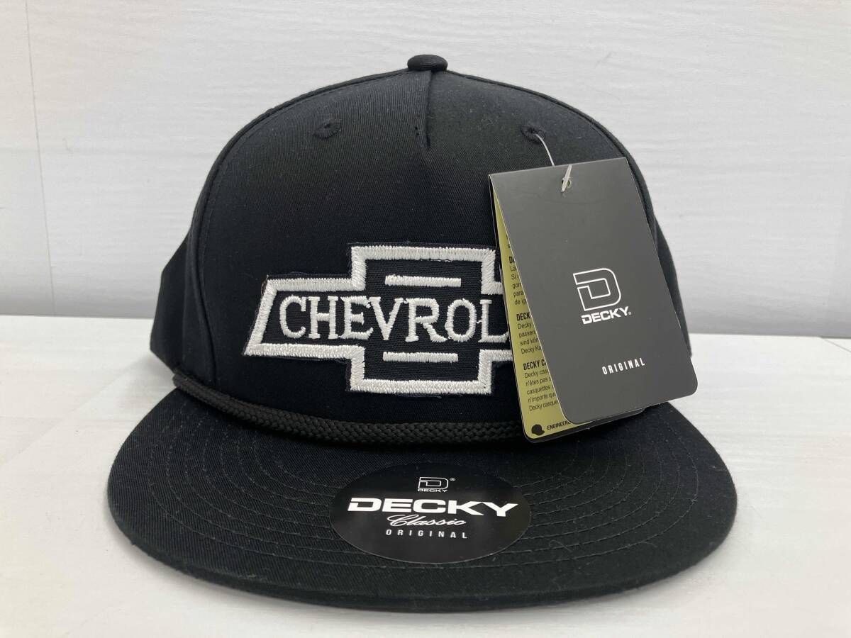 美品／CHEVROLET／DECKY／キャップ／ブラック／タグ付き／シボレー