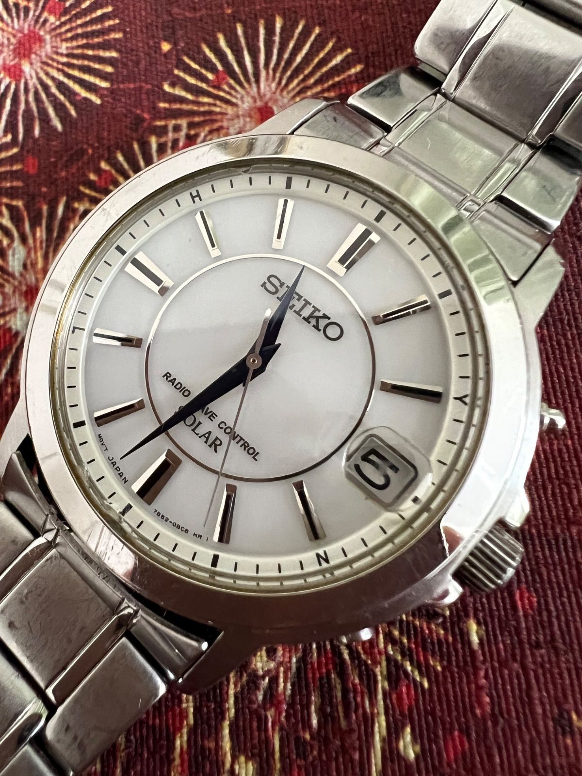 セイコー　SEIKO☆電波ソーラー時計☆7B52-0AN0☆メンズ☆稼働品☆
