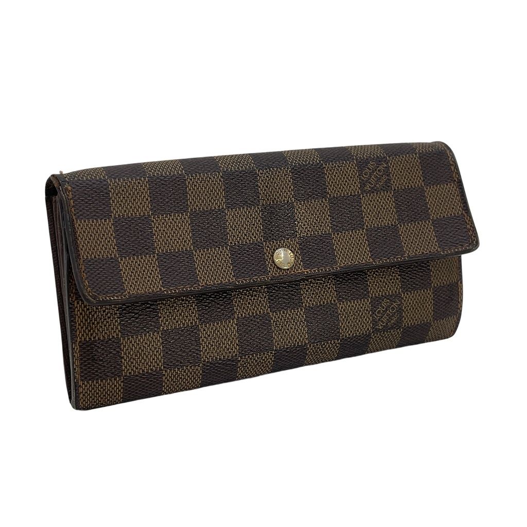 Louis Vuitton ルイヴィトン ポルトフォイユ・サラ N61734 ダミエ 長財布 ブラウン レディース メンズ ウォレット