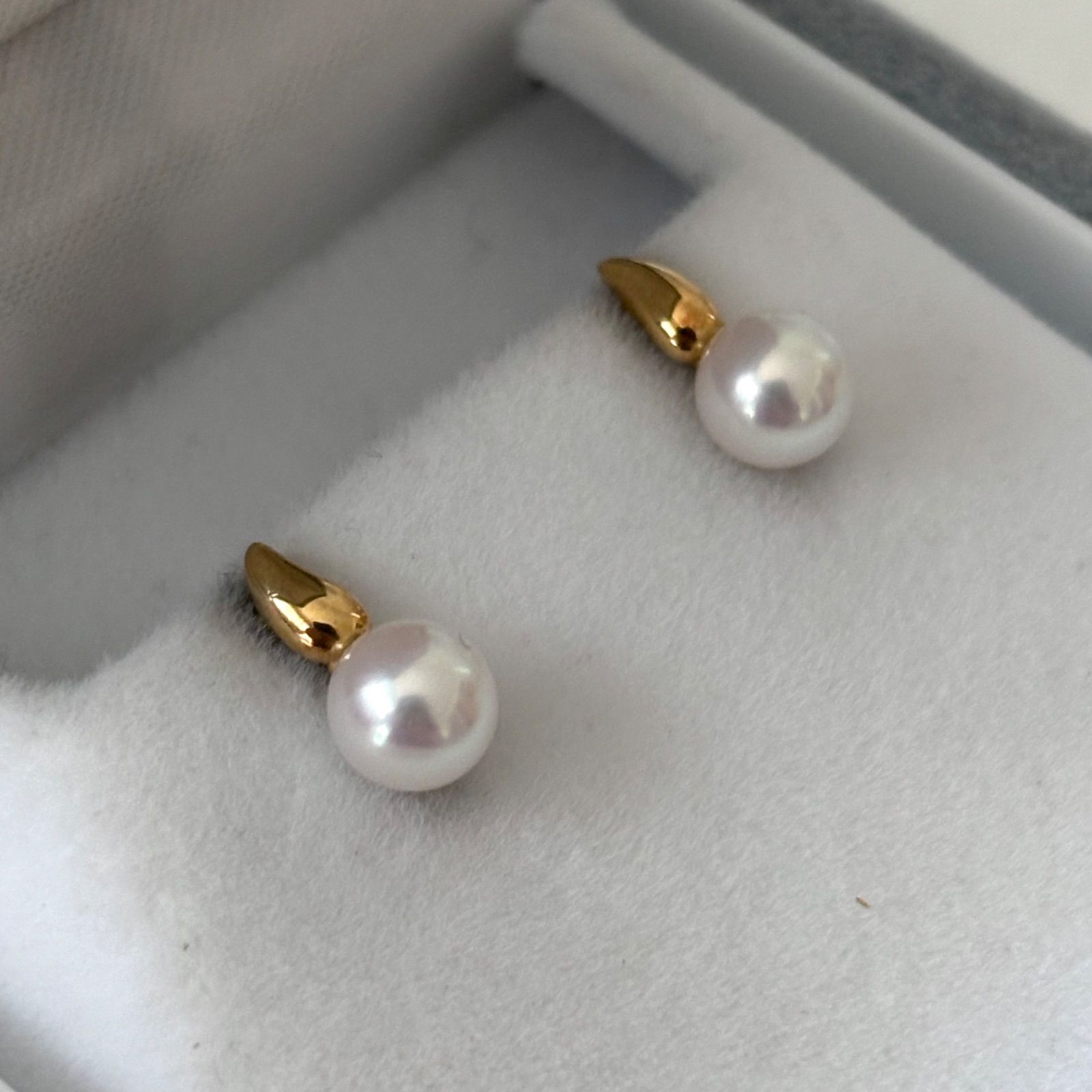 329【ミキモト】K18 パール 約5.5mm ピアス - メルカリ