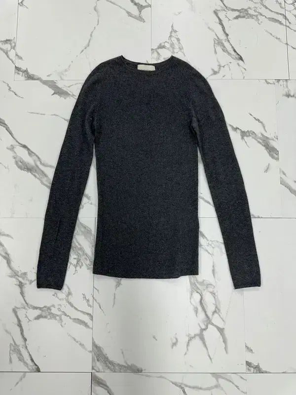 the CASHMERE グレー カシミア ニット