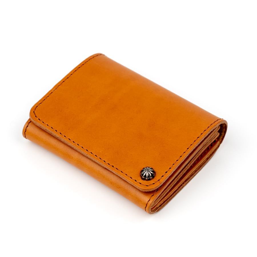 BELMANI(ベルマニ)栃木レザー シングルスタッズ縦型ミニ財布 小さい財布 ミニウォレット メンズ レディース (CAMEL)t ad600278