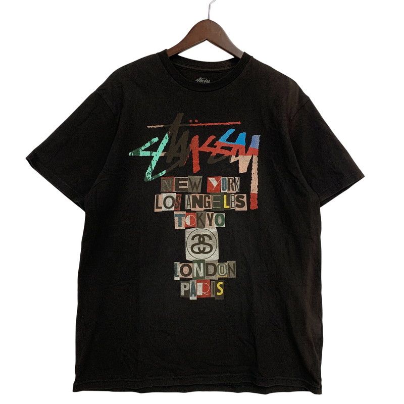 【現状渡し品】 STUSSY ステューシー 金タグ GRAPHIC WORLD TOUR TEE グラフィック ワールド ツアー Tシャツ トップス 半袖 【142-260606-ya-11-izu】