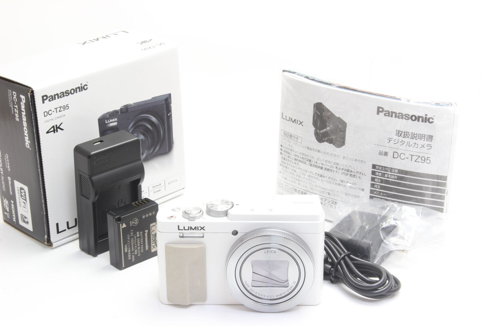 AB+ (良品) Panasonic パナソニック LUMIX DC-TZ95 ホワイト 初期不良返品無料 5-127