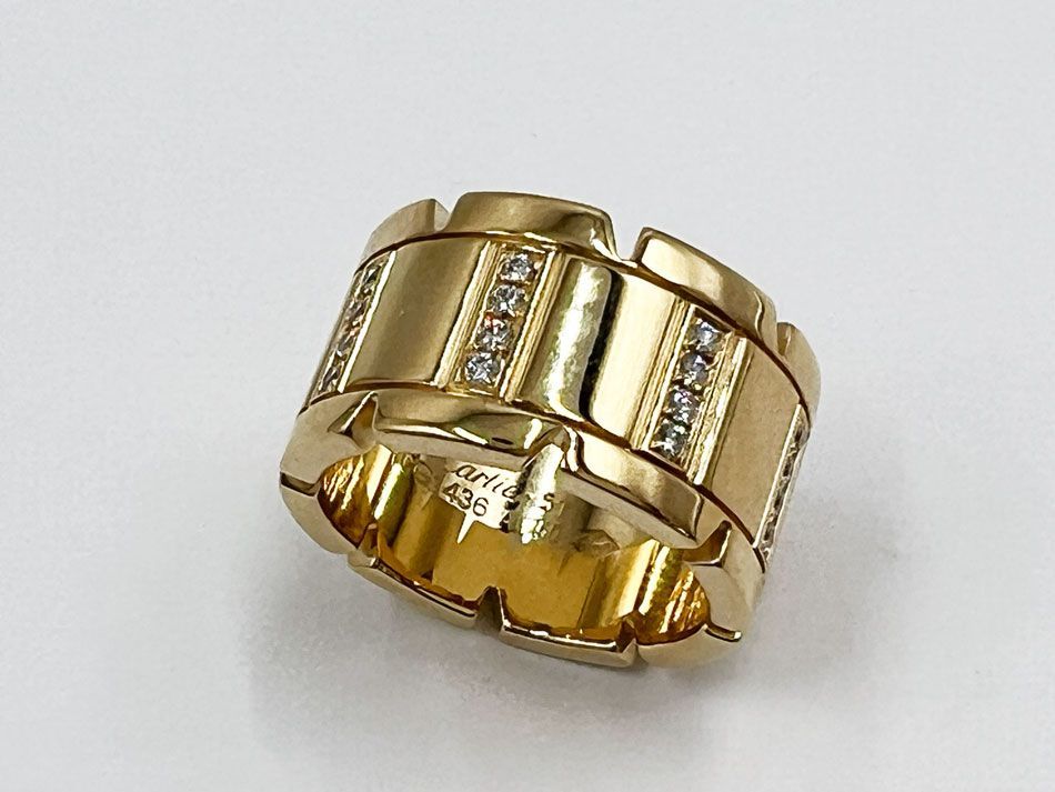 Cartier カルティエ リング 指輪 タンクフランセーズLM 750 K18 イエローゴールド ダイヤモンド サイズ:51 新品仕上げ済み
