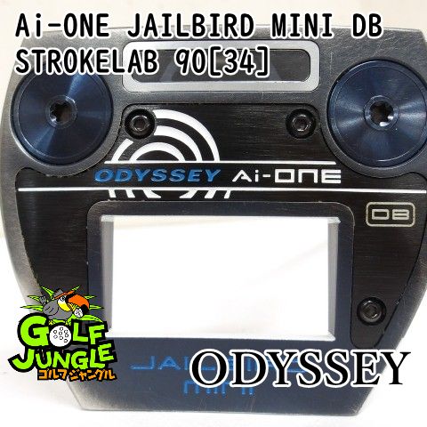 【中古】パター オデッセイ Ai-ONE JAILBIRD MINI DB STROKELAB 90[34] 3パター スチールカーボンシャフト おすすめ メンズ 右 [3580]