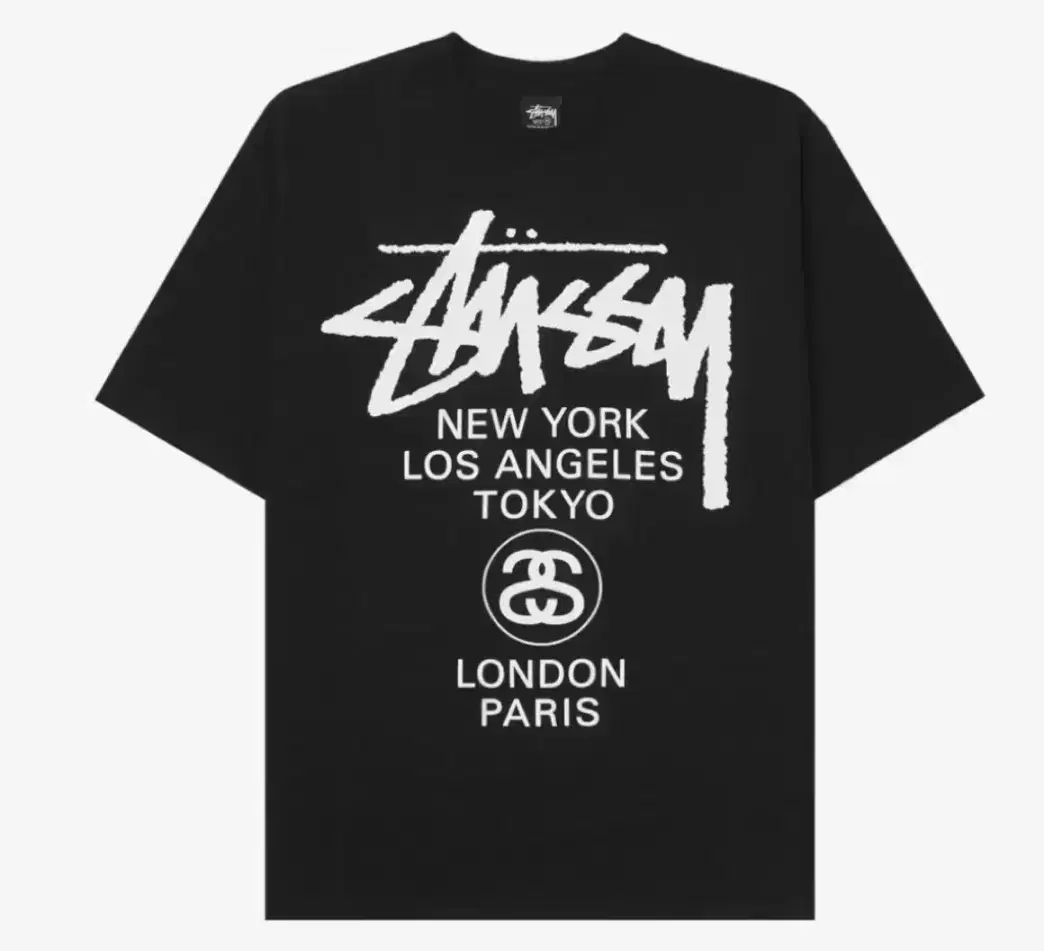 STUSSY WORLD TOUR 半袖 Tシャツ ブラック