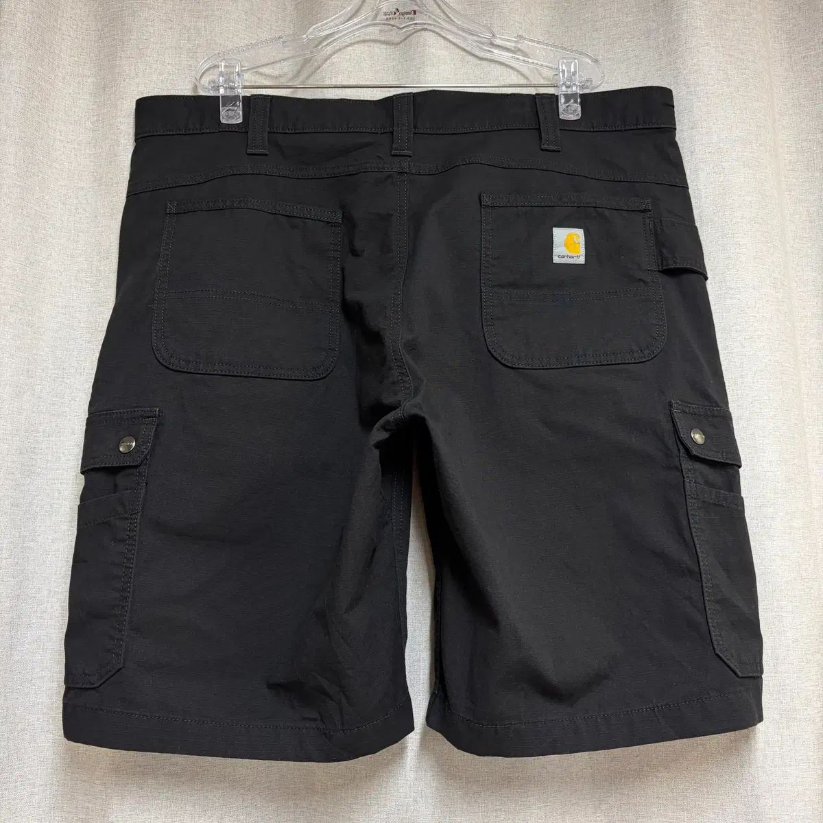 カーハート ラギッドフレックス リップストップ カーゴ ハーフパンツ ブラック W40