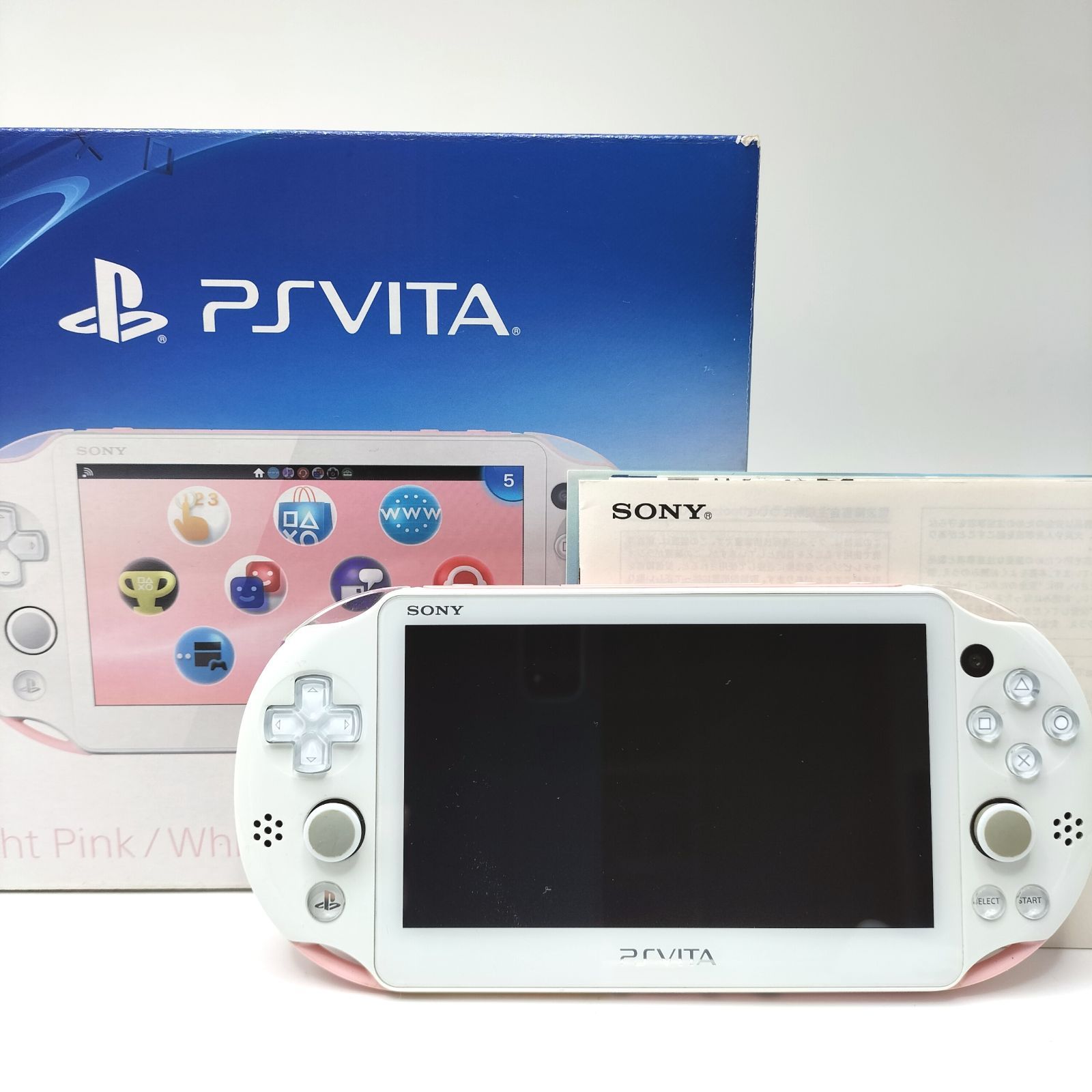 PS Vita PCH-2000 ライトピンク ホワイト 箱付き SONY PSVITA